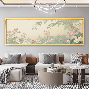 百花齐放满绣十字绣自己手工DIY制作客厅横版大气高级感刺绣挂画