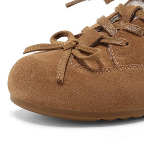 【大潘】百搭舒适休闲鞋2025新通勤保暖加绒平底鞋女SSC4112CIV-H