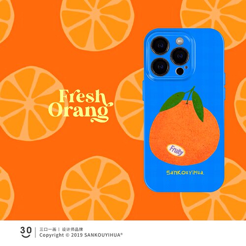 橘子不是唯一的水果 适用苹果16pro手机壳全包新款外壳17系列iPhone15promax简约ins风14pro高级感小众艺术13