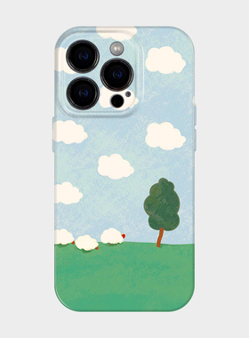 云朵羊 适用iPhone17promax新款手机壳苹果16女生可爱15趣味卡通14简约小众清新13美术生pura80华为mate70pro