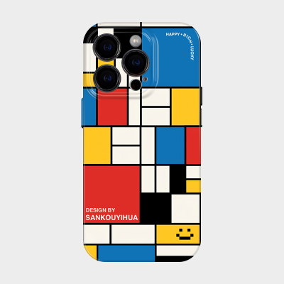 蒙德里安的色彩 适用华为苹果iPhone16promax手机壳新款15plus小众趣味14几何艺术设计感12超火高级感pura70