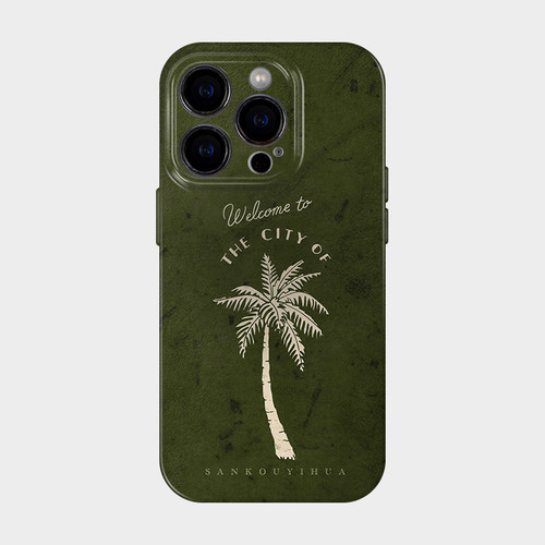 夏日棕榈 适用iphone17pm苹果16promax手机壳保护外壳15轻奢ins风14高级感艺术13超火夏天小众设计感不会撞壳