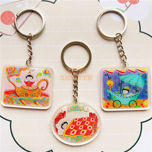 樱桃小丸子原创周边古早期钥匙扣可爱卡通动漫周边书包挂件礼物女