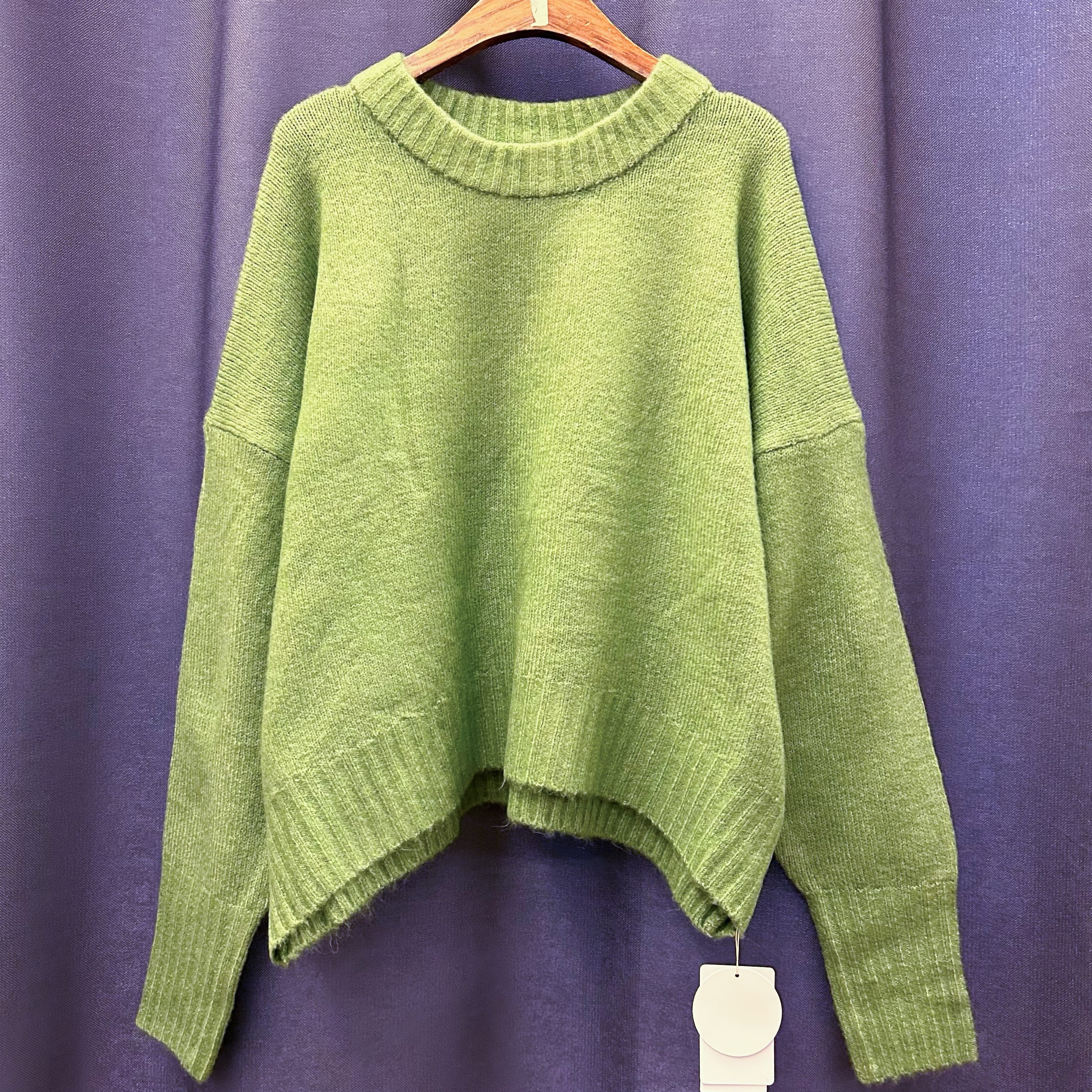 【不退换】日单绿色复古显瘦长袖毛衣女秋冬新款保暖针织衫上,个性定制/设计服务/DIY,毛衣加工定制,淘宝优惠券,粉丝福利购,淘宝优惠卷