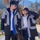 UhMu情侣拼色冲锋衣男2026新款 三合一防风防水进藏登山服 连帽工装