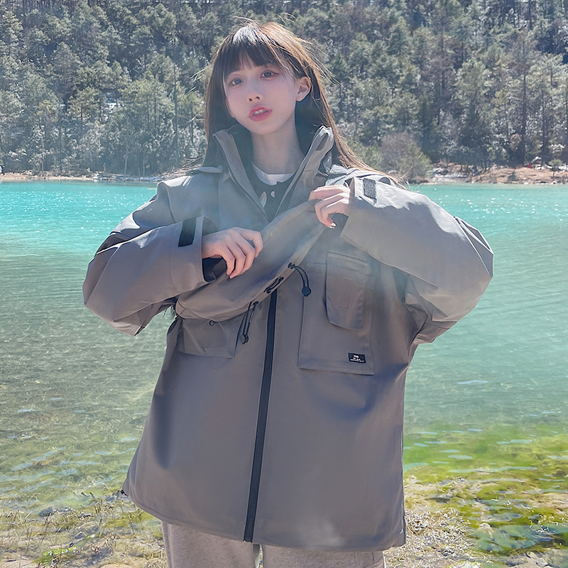 uhmu冲锋衣潮牌防风防水