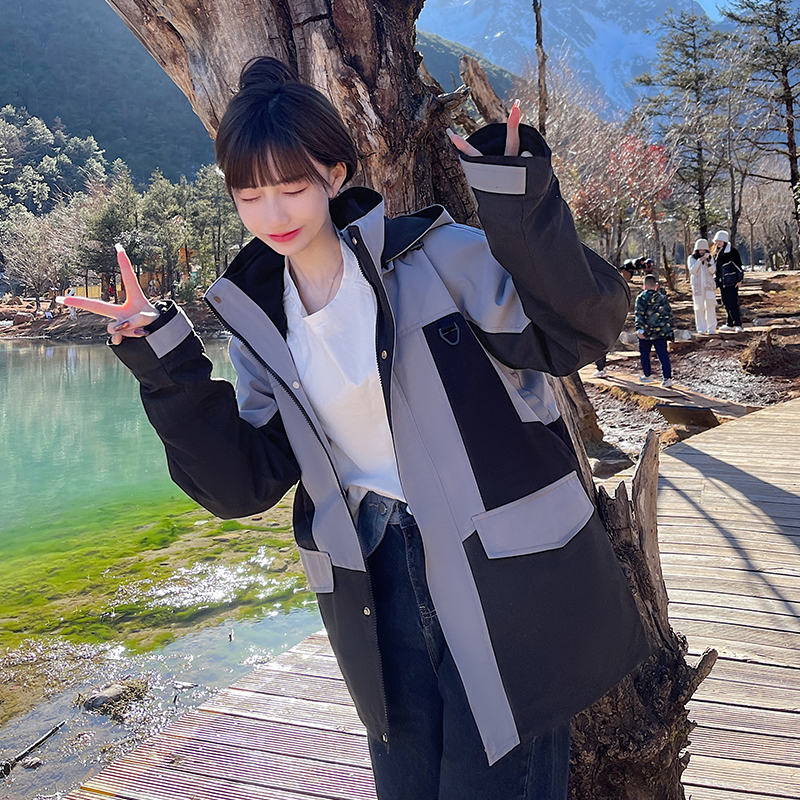 uhmu户外防风防水冲锋衣