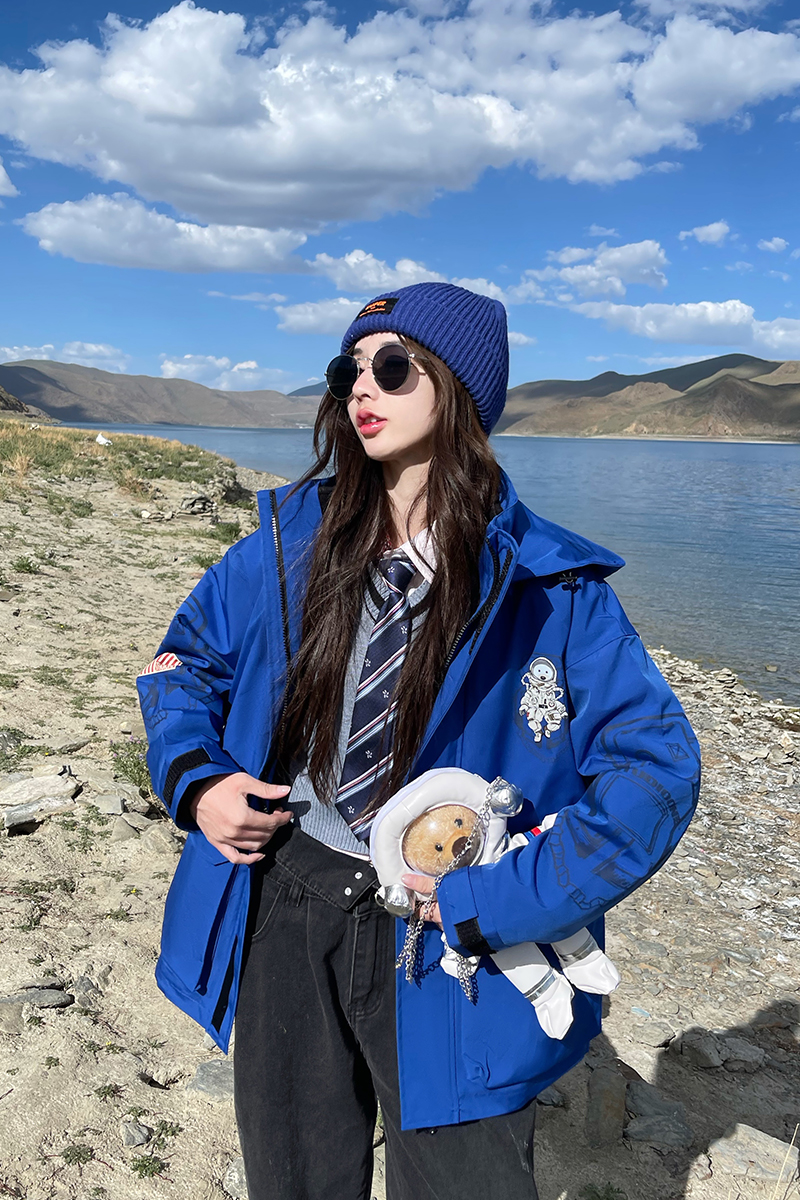 uhmu户外防风防水可拆卸女