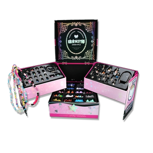 公主的宝箱藏首饰盒儿童手链串珠diy手工女孩子生日六一礼物玩具