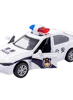 儿童警车玩具车模型仿真汽车车模男孩合金救护车警察车110玩具车