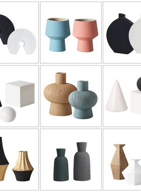 ins北欧小清新花瓶糖果色干花器