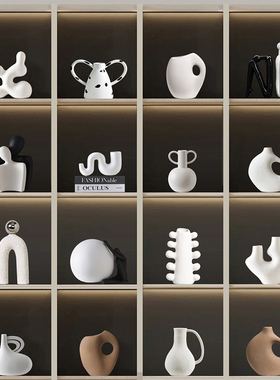 简约现代艺术家居玄关酒柜电视柜摆件样板间售楼处客厅桌面装饰品