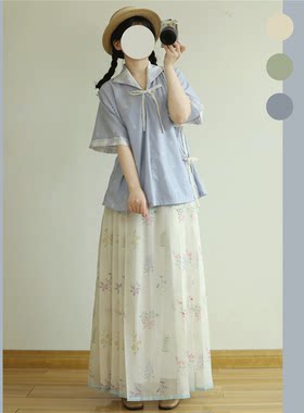 织满庭春夏明制碎花汉服套装