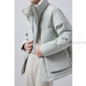 抗污防泼水立领重磅90绒羽绒服外套男 KUYIOU 定织泡泡纱肌理 Y05