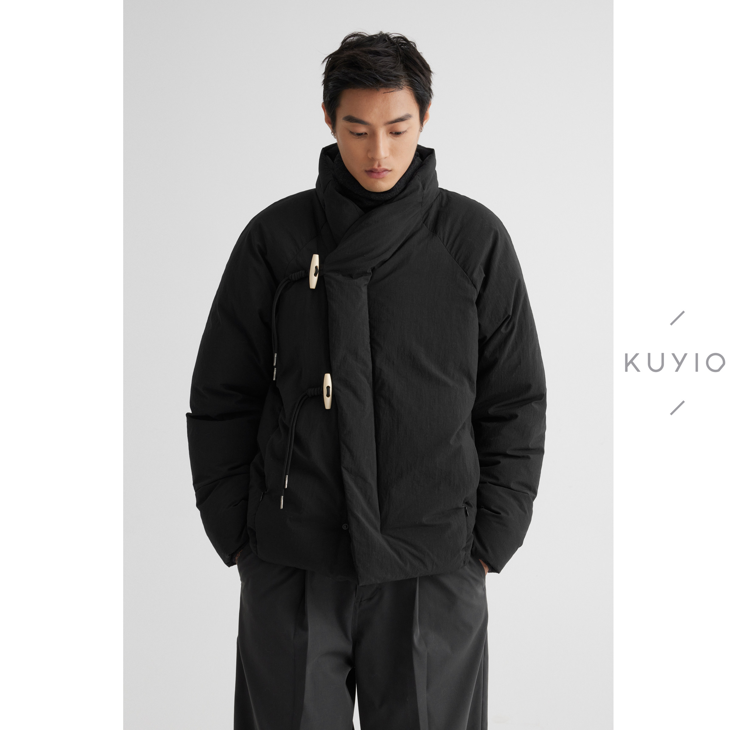 KUYIOU道袍Y领羽绒服