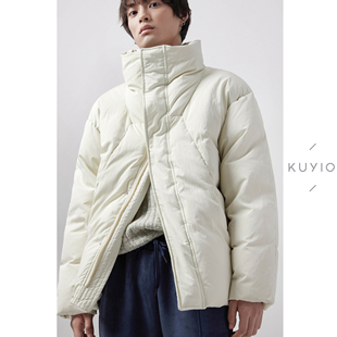 挺廓90绒羽绒服外套男 烟囱领雾面重磅厚款 Y04 抗污防泼水 KUYIOU