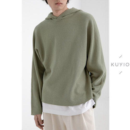 kuyiou秋冬匹马棉菠萝格连帽卫衣
