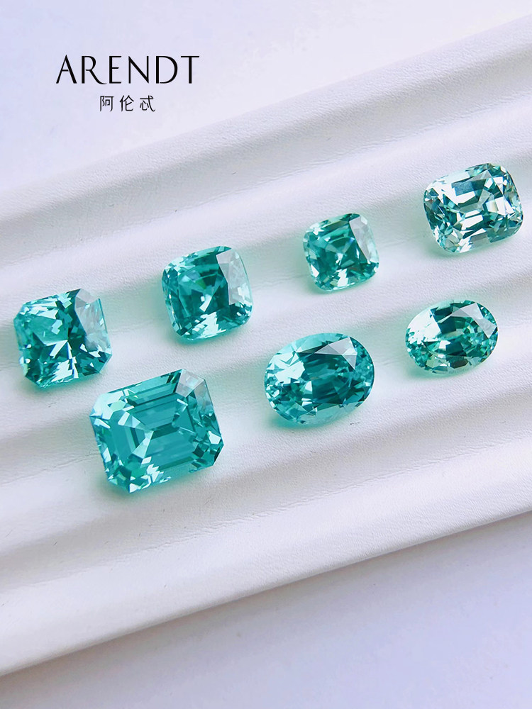 杰睦 阿伦忒培育宝石 帕拉伊巴蓝宝石霓虹蓝18k金戒指新款定制裸