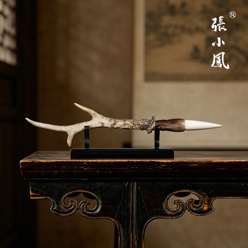 张小凤灵鹿观山笔摆件套装
