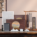 张小凤千秋河岳文房四宝套装 礼盒笔墨纸砚工具书法文创礼盒全套砚台小学生专用礼物初学者毛笔女生专业摆件