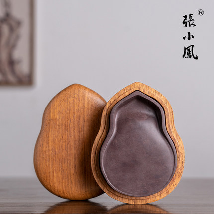 张小凤福禄砚台书法专用肇庆端砚文房四宝小楷可磨墨原石便携葫芦墨盒墨条笔墨纸砚毛笔墨砚礼物礼盒高档套装