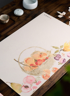 张小凤彩绘毛毡垫书法国画专用水洗毛毡毛笔字练字桌布垫柔软耐脏加厚桌面猫咪女生小学生布毡文房四宝不起球