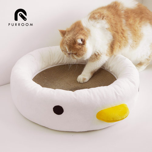 PURROOM原创小鸡宠物窝四季通用猫窝可拆洗狗窝透气猫抓板玩具