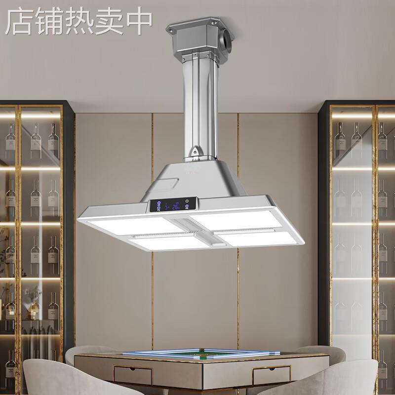麻将灯棋牌室空气净化灯外排式直排吸烟灯商用净化器抽烟机大灯罩