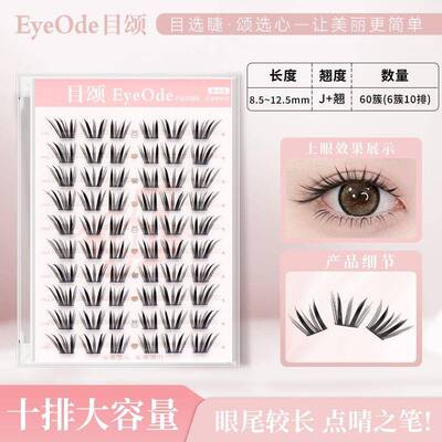 EyeOde目颂小信子假睫毛超好看新品国风浓密仿真单簇分段式新手d