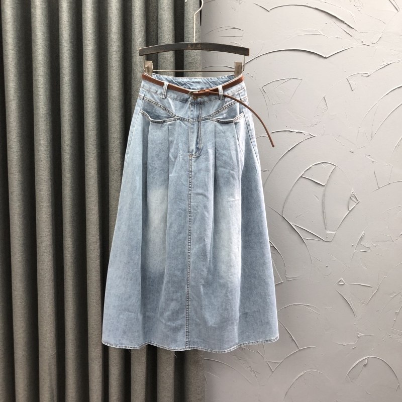 清仓高腰牛仔裙女宽松夏天时尚休闲遮肉显瘦A字中长大摆半身裙潮,女装/女士精品,半身裙,淘宝优惠券,粉丝福利购,淘宝优惠卷