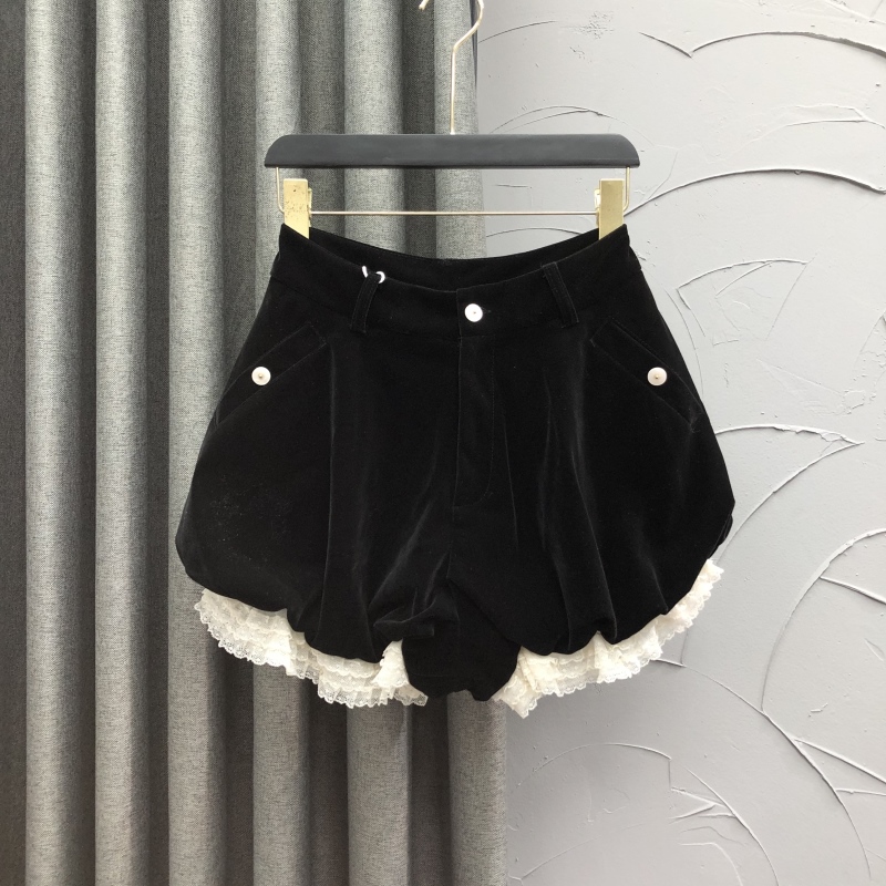 高腰百搭简兰顿短裤新品