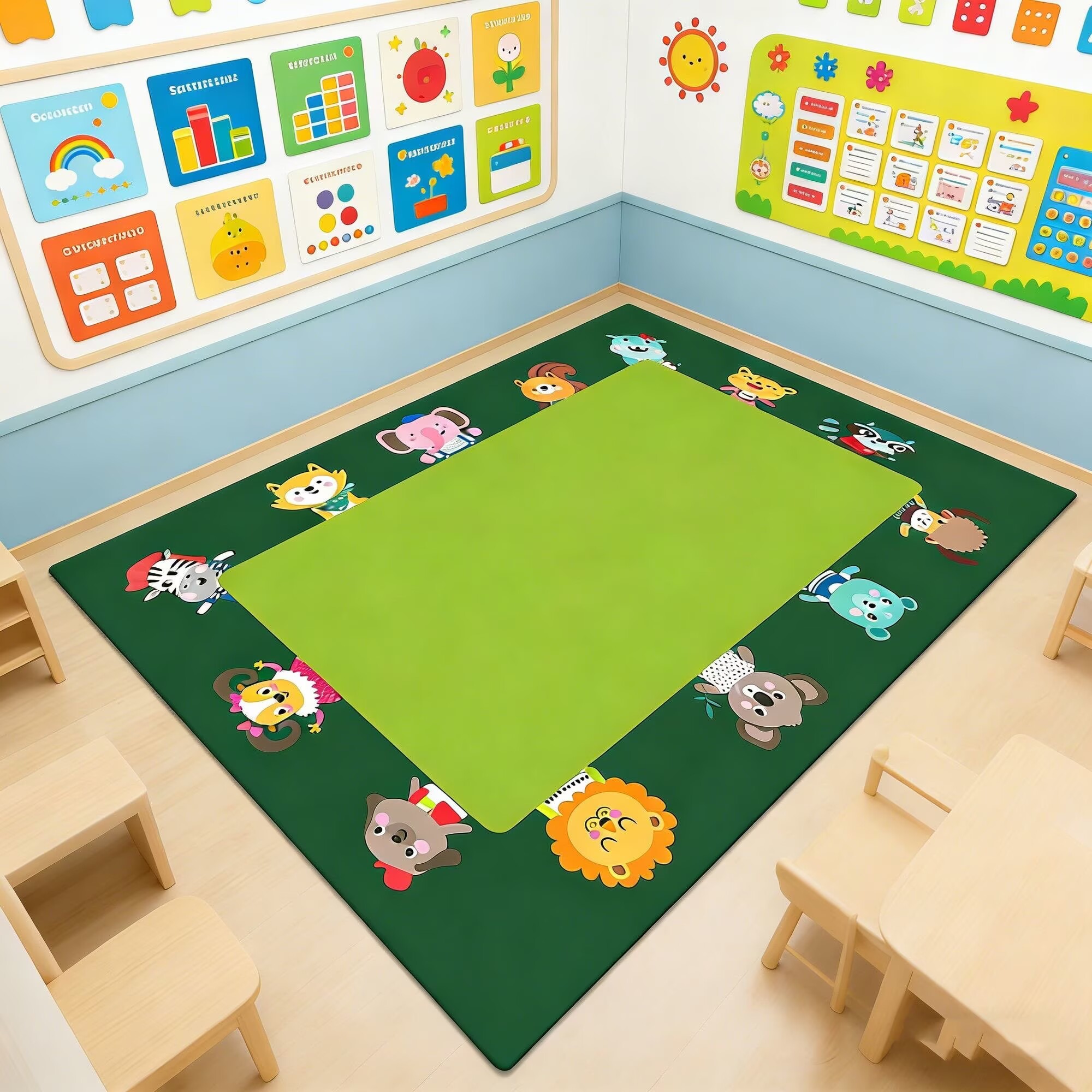 幼儿园早教防滑卡通地垫定制