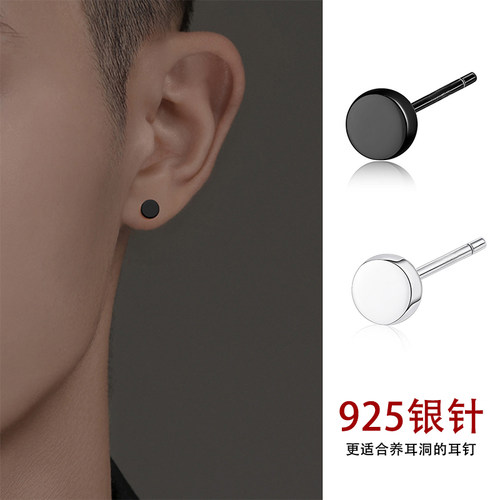 925银针耳钉2026新款小众男