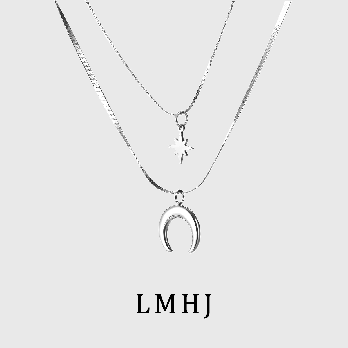 星星月亮钛钢项链女配饰叠戴欧美设计感长链颈饰2025新款秋冬饰品
