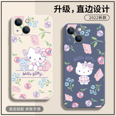 hellokitty手机壳15pm苹果14夏日卡通iphone13可爱12女款ip11promax新款8p凯蒂猫xs液态硅胶xr全包x夏天7适用