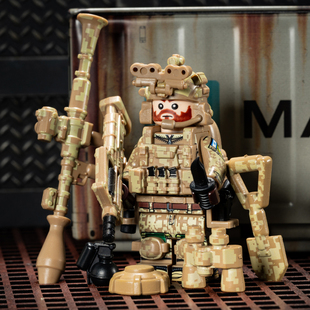 第三方军事部队迷彩海豹突击队三角洲拼装积木人仔玩具WM6147