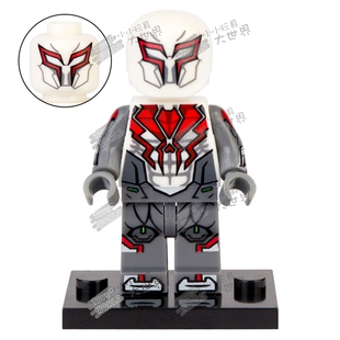 第三方MOC积木XP117白色蜘蛛侠2099超级英雄拼装人仔玩具