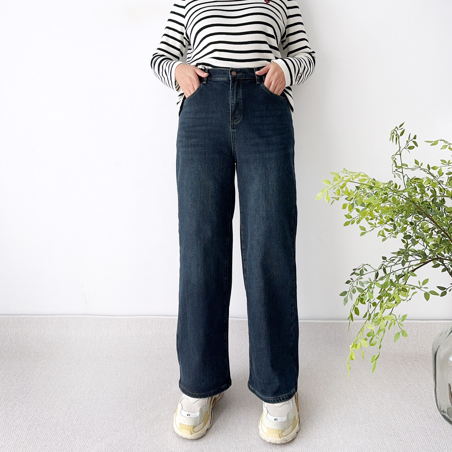 大爽家加绒高个子牛仔裤女裤子