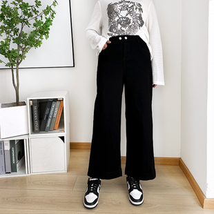 直筒牛仔裤 胖mm裤 女2025秋季 梨形显瘦奶奶裤 子秋 高腰宽松女裤 大码