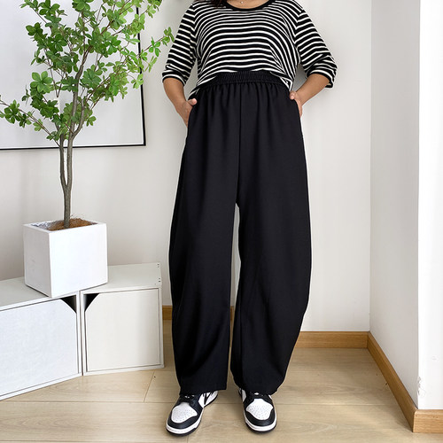 梨形显瘦，大码香蕉裤高腰弯刀裤