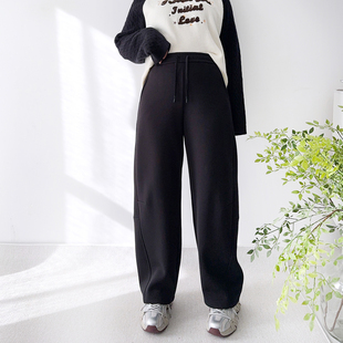 大爽家大码加绒弯刀裤女冬季显瘦休闲裤拖地裤女裤胖mm高个子裤子