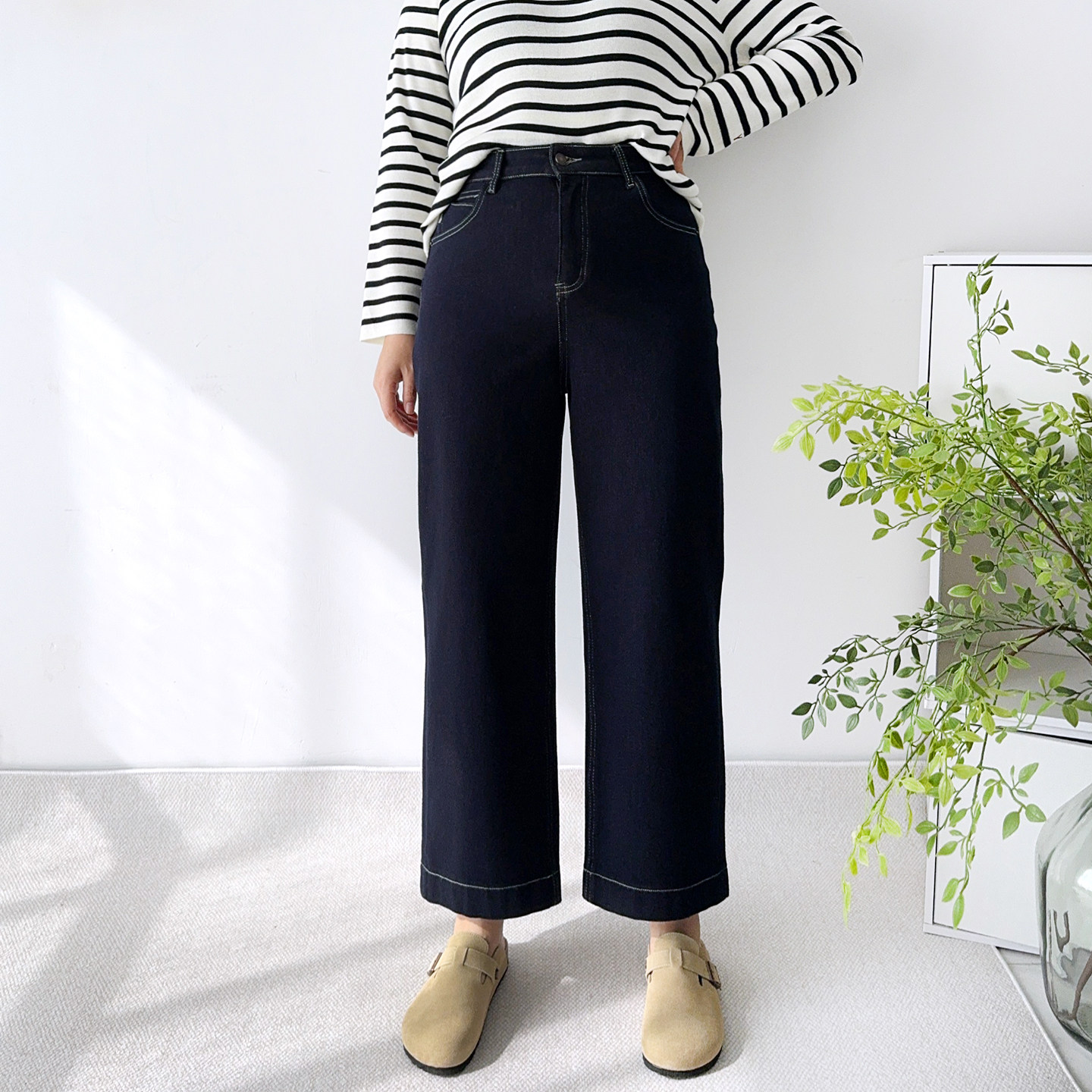 大爽家大码女装  加绒加厚直筒牛仔裤女秋冬烟管裤法棍裤胖mm裤子,女装/女士精品,牛仔裤,淘宝优惠券,粉丝福利购,淘宝优惠卷