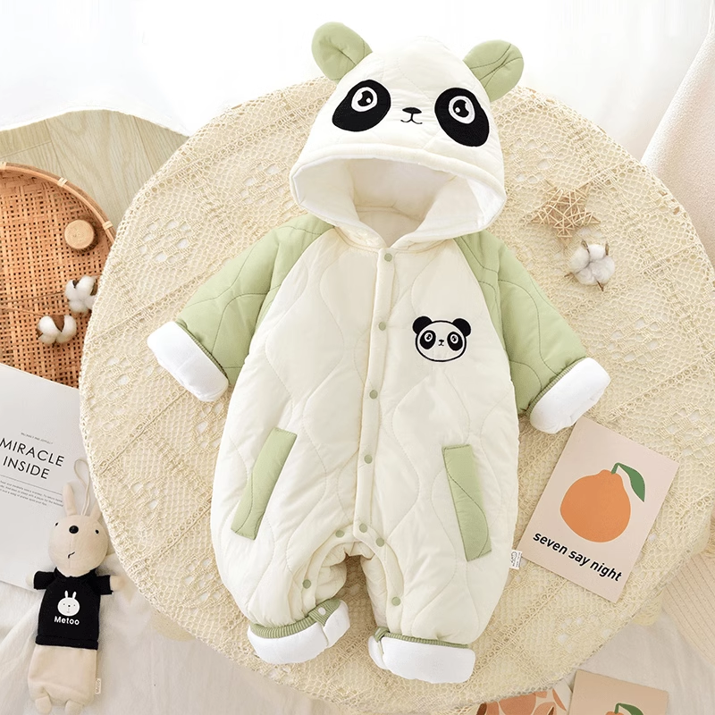 是单排扣连体冬季加厚哈衣保暖