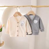秋季 上衣1岁3幼儿洋气童装 女小童针织开衫 婴儿春秋外套男宝宝秋装