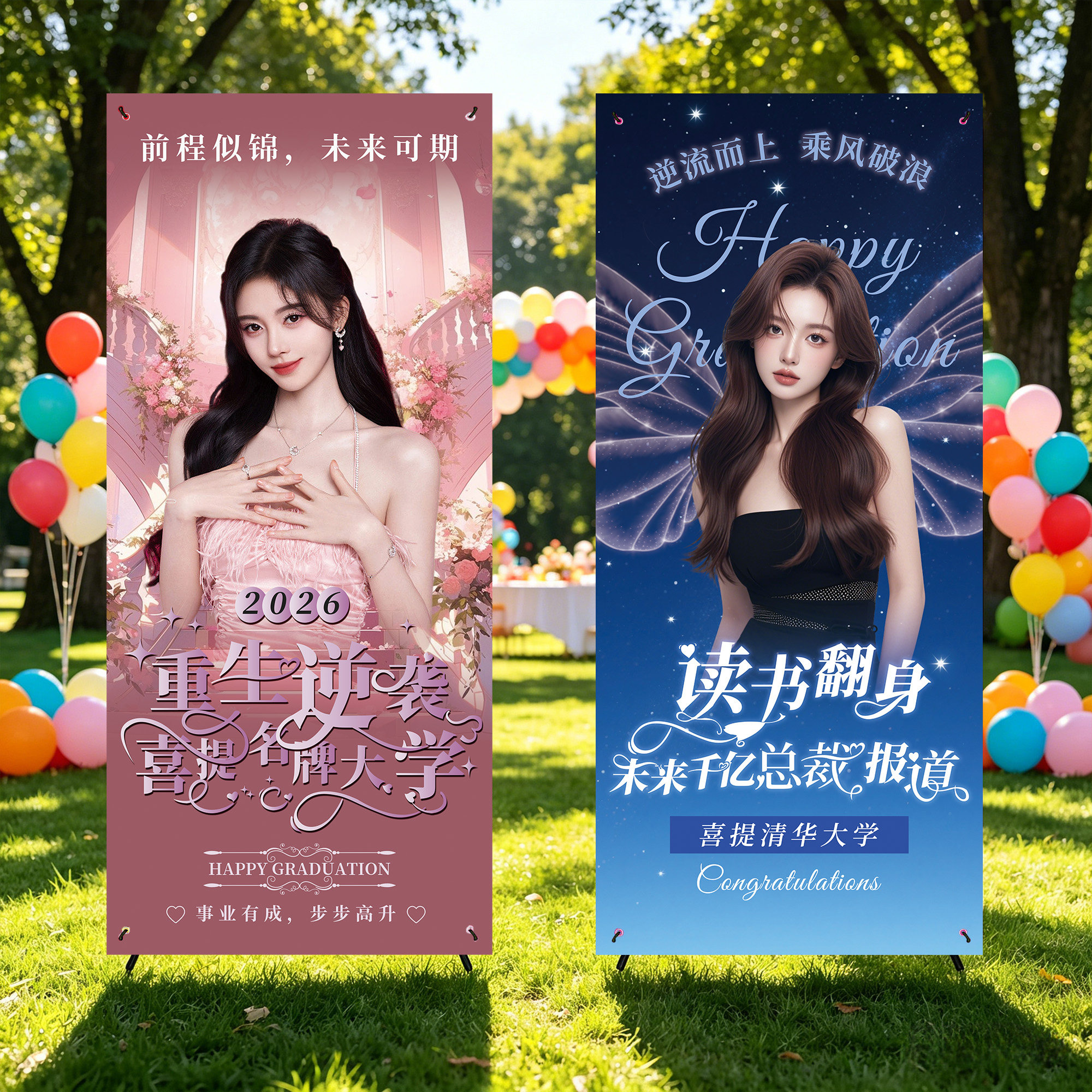高考升学宴金榜题名X展架