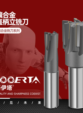 络伊塔镶合金直柄立铣刀8-50焊刃钨钢硬质合金直柄斜齿立铣刀YG8