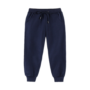 胖童运动裤深灰深蓝女男童灰色裤子儿童加肥藏青色小学生校服裤子