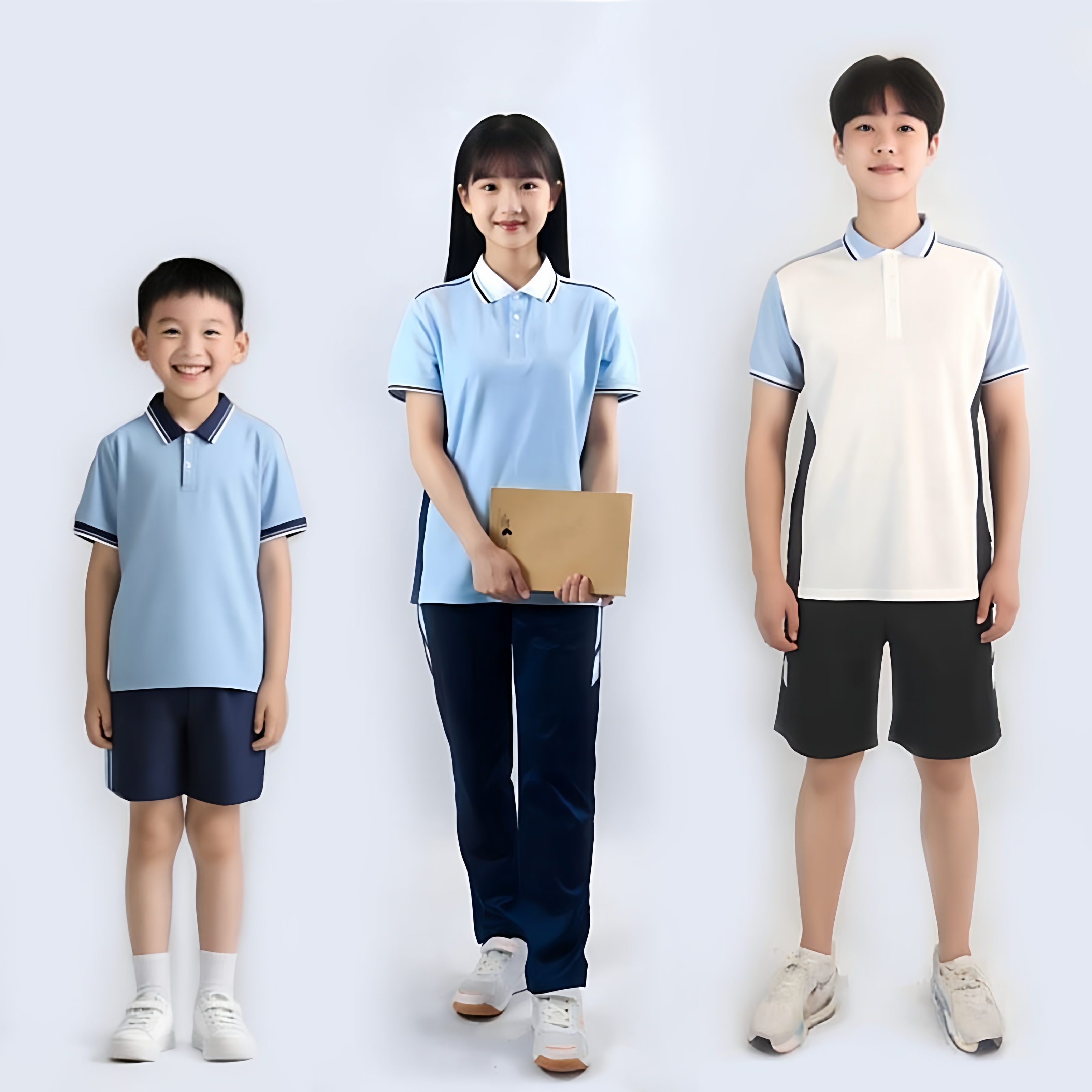 南昌校服小学生2025统一款式短袖短裤长裤初中生中学生夏秋季套装