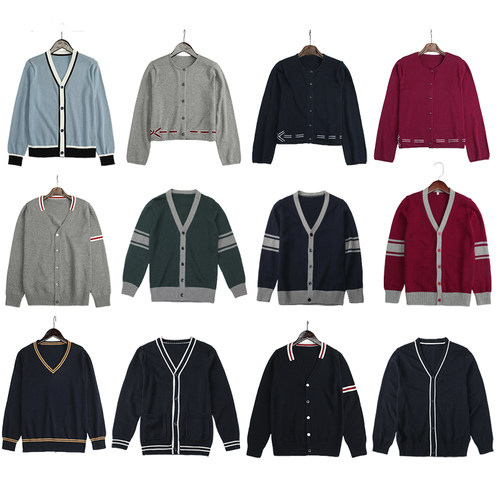 纯棉针织衫男校服英伦风