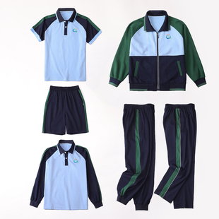 高中校服夏季 长裤 清远市统一校服中小学生广东清远新款 短袖 套装